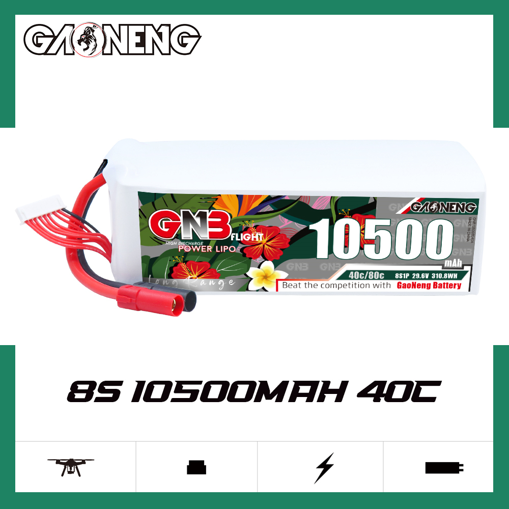 GAONENG GNB 8S1P 29.6V 10500mah 40C LiPo Battery XT150