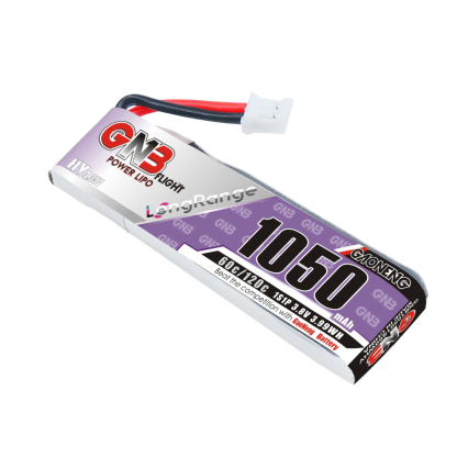 GAONENG GNB LiHV 1S 3.8V 1050mAh 60C PH2.0 Cabled LiPo Battery Long Range