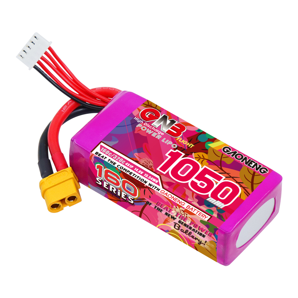 GAONENG GNB 4S 14.8V 1050mAh 160C XT60 LiPo Battery