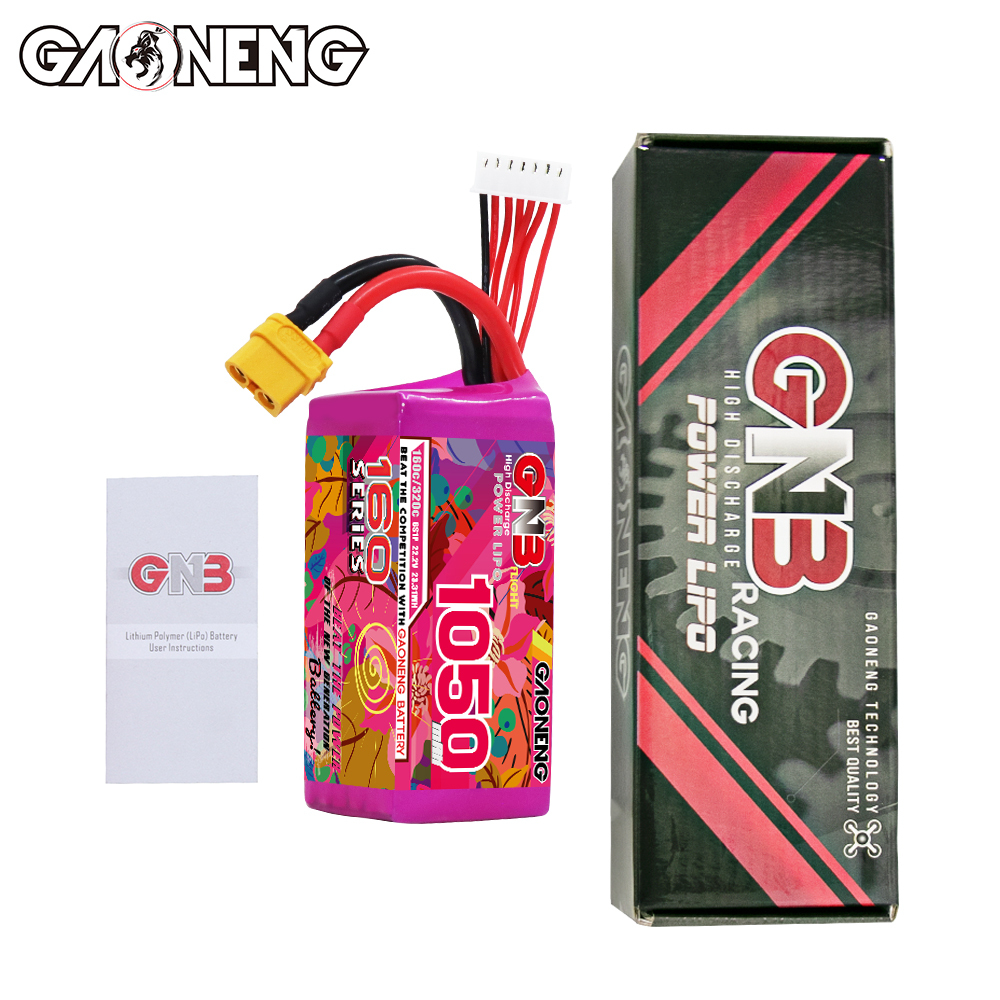 GAONENG GNB 6S 22.2V 1050mAh 160C XT60 LiPo Battery