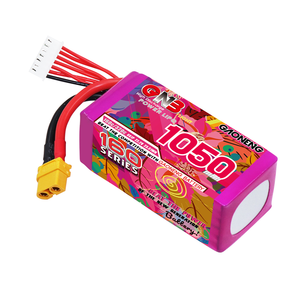 GAONENG GNB 6S 22.2V 1050mAh 160C XT60 LiPo Battery