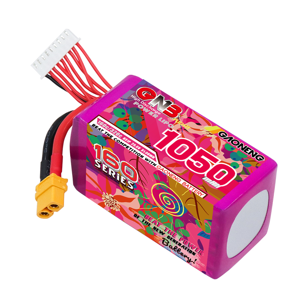 GAONENG GNB 8S 29.6V 1050mAh 160C XT60 LiPo Battery