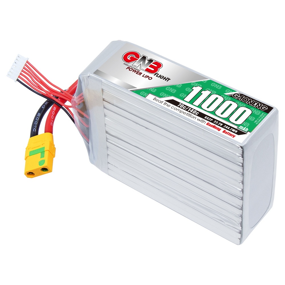 GAONENG GNB 6S 22.2V 11000mAh 11AH 70g RC LiPo Battery XT90S Anti Spark