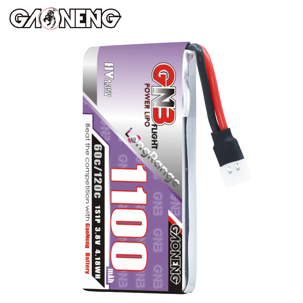 GAONENG GNB LiHV 1S 3.8V 1100mAh 60C Molex 51005 Cabled LiPo Battery Long Range