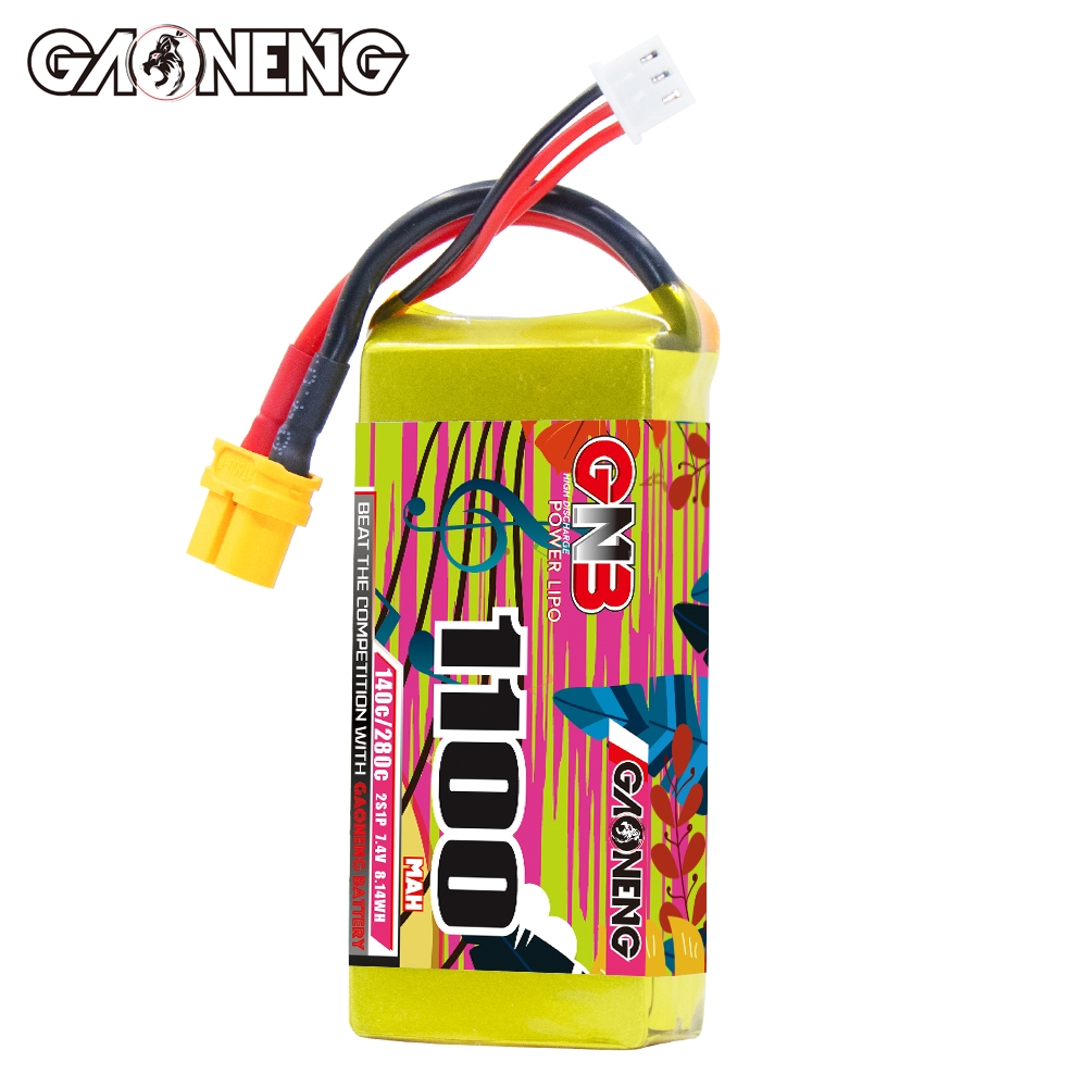 GAONENG GNB 2S 7.4V 1100mAh 140C XT60 LiPo Battery