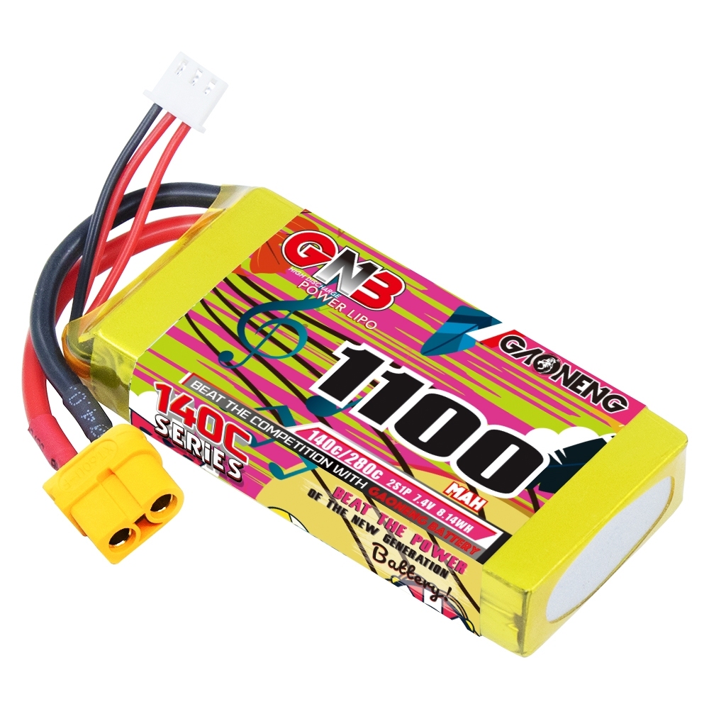 GAONENG GNB 2S 7.4V 1100mAh 140C XT60 LiPo Battery