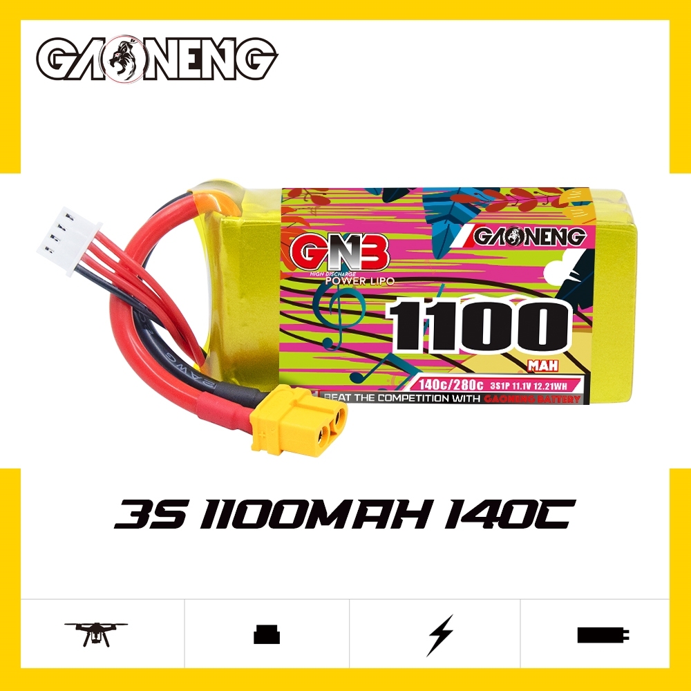 GAONENG GNB 3S 11.1V 1100mAh 140C XT60 LiPo Battery