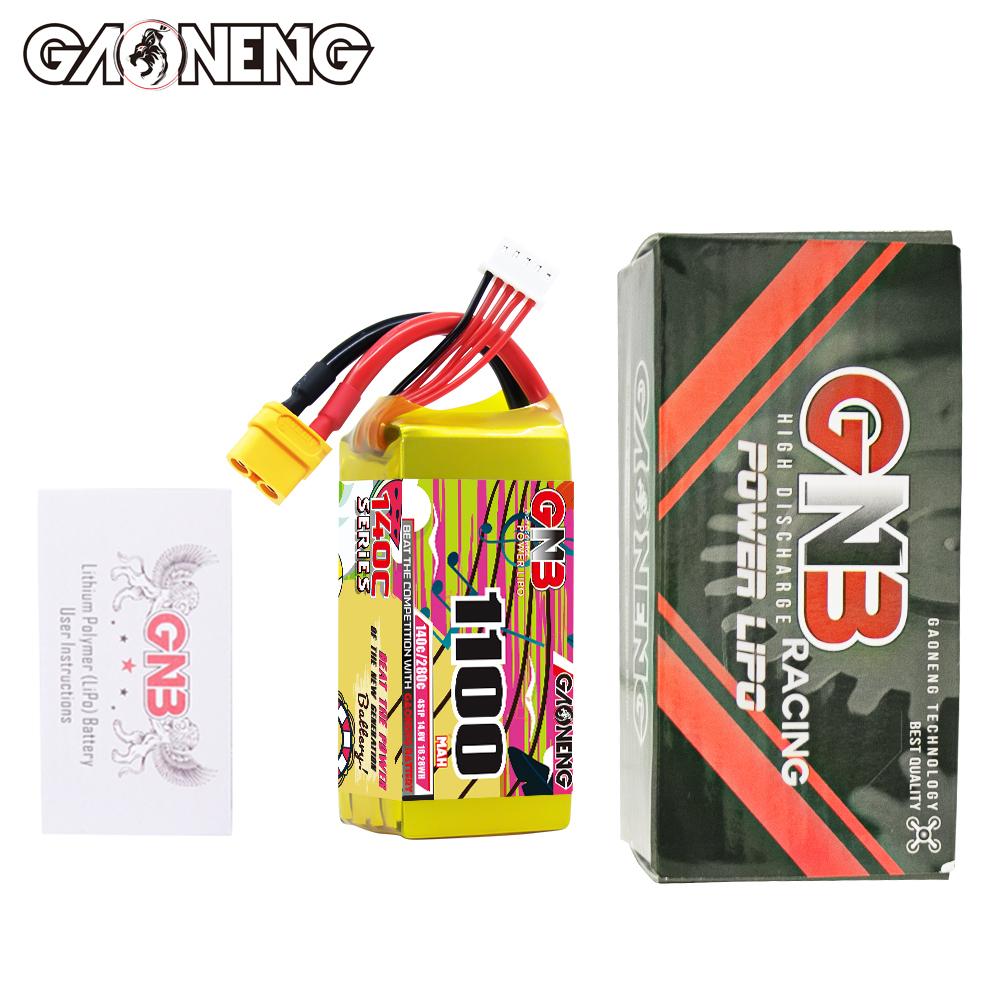 GAONENG GNB 4S 14.8V 1100mAh 140C XT60 LiPo Battery