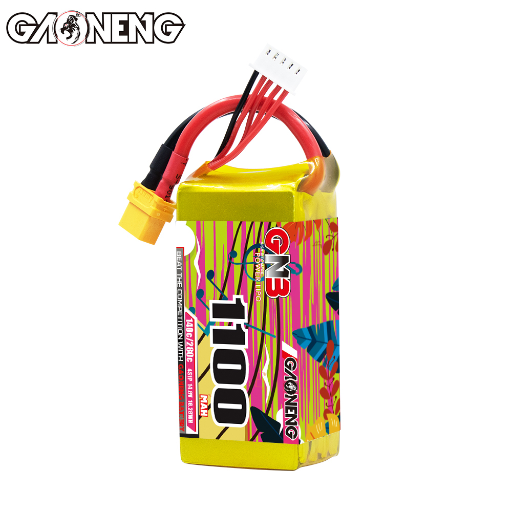 GAONENG GNB 4S 14.8V 1100mAh 140C XT60 LiPo Battery