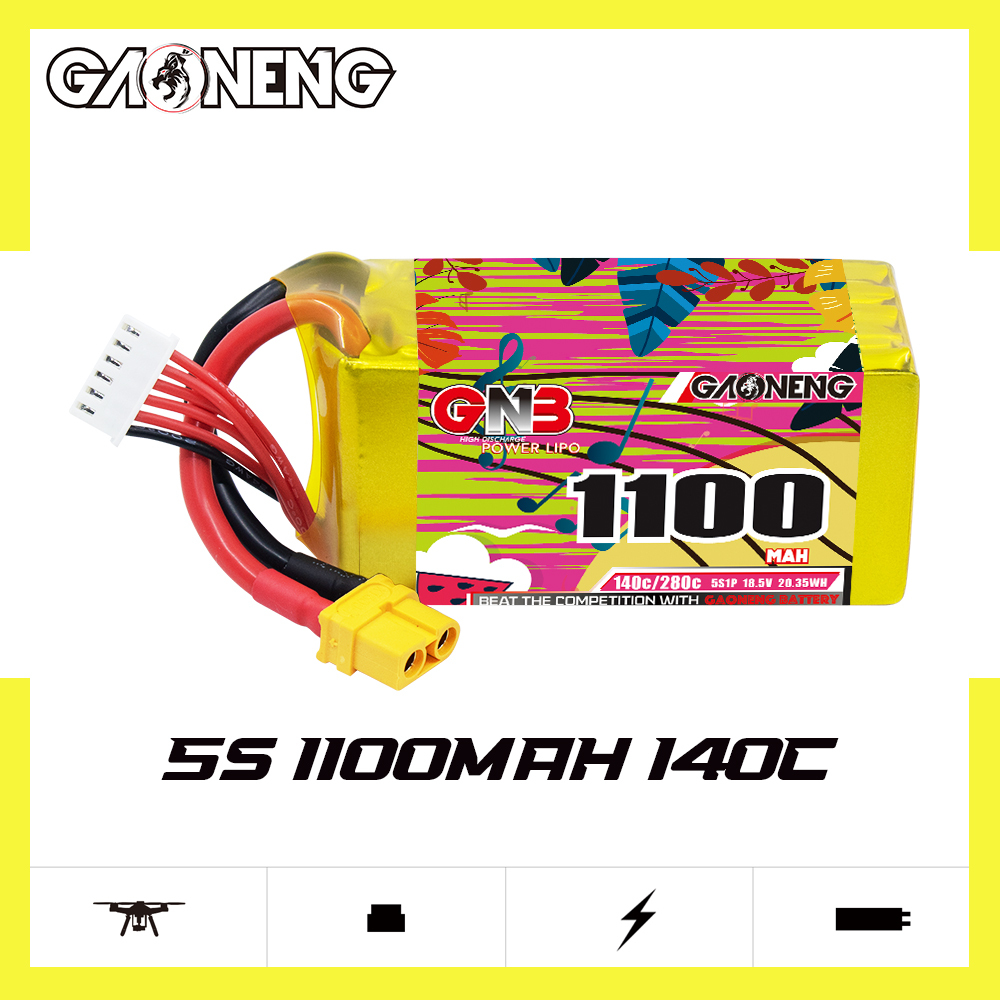 GAONENG GNB 5S 19V 1100mAh 140C XT60 LiPo Battery