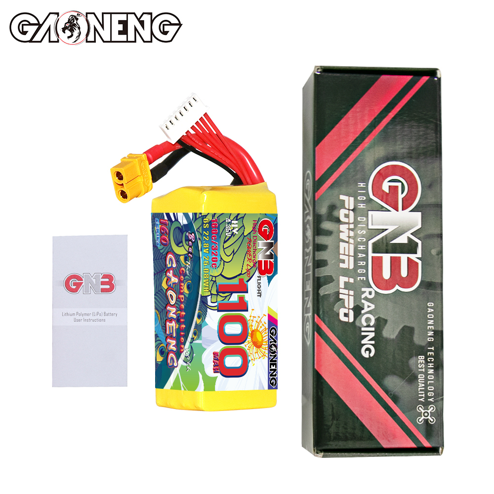GAONENG GNB LiHV 6S 22.8V 1100mAh 160C XT60 LiPo Battery