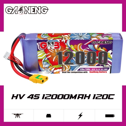 GAONENG GNB 4S 15.2V HV 12000mAh 120C RC LiPo Battery XT90S