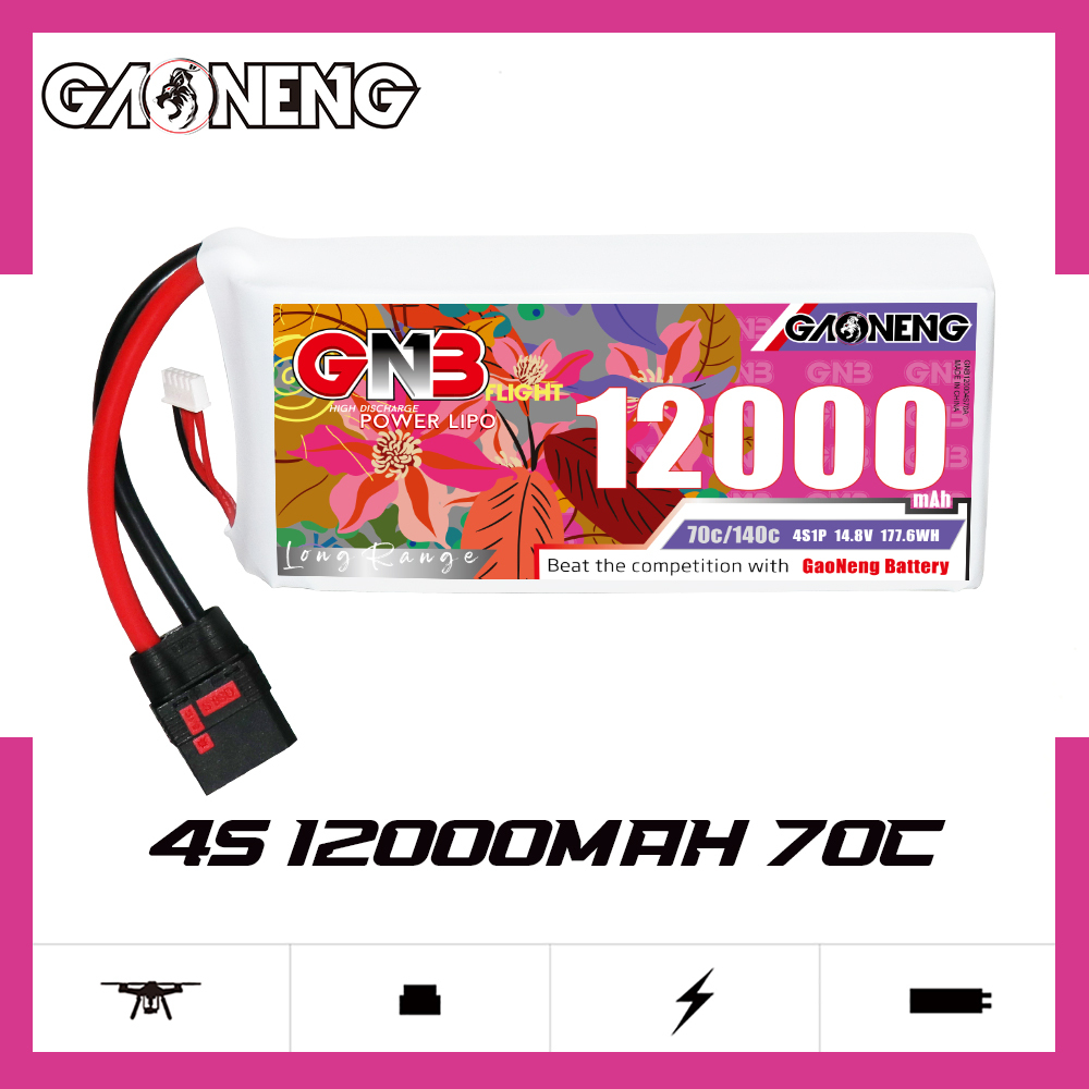 GAONENG GNB 4S1P 14.8V 12000mAh 70C RC LiPo Battery QS8