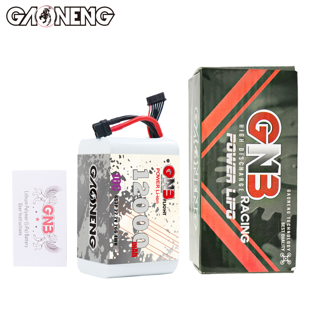 GAONENG GNB 6S 22.2V 12000mah 10C XT60 Li-ion Battery made with Li-ion Lithium Ion 21700