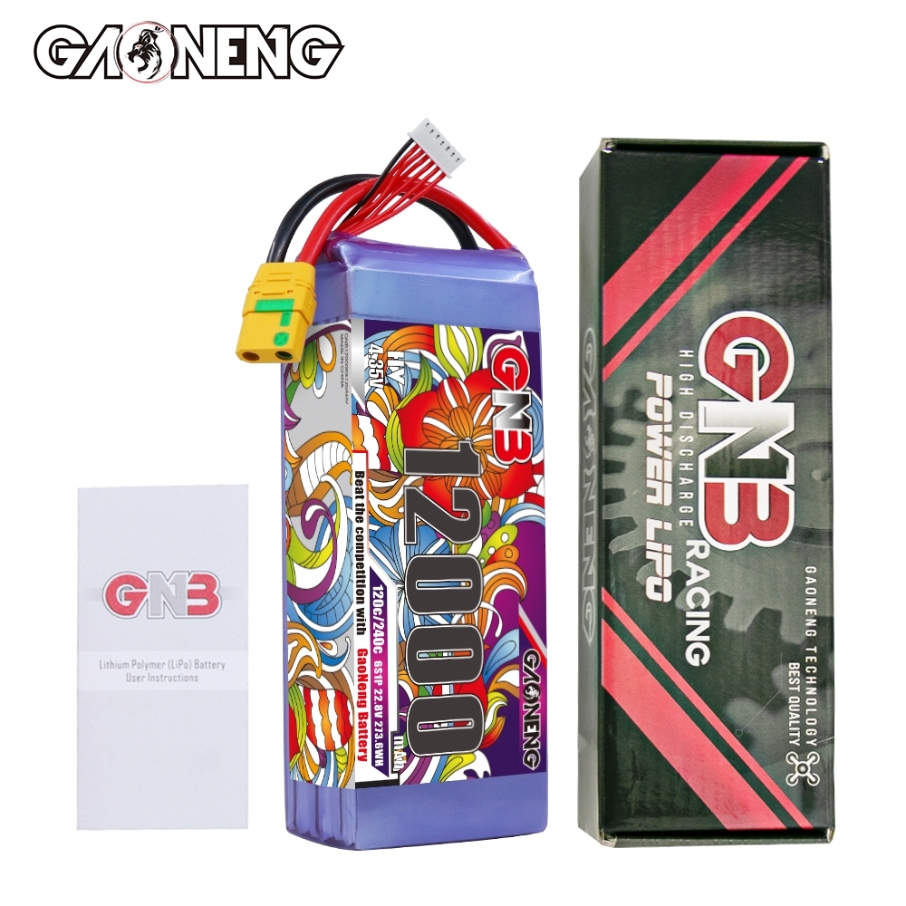 GAONENG GNB 6S 22.8V HV 12000mAh 120C RC LiPo Battery XT90S