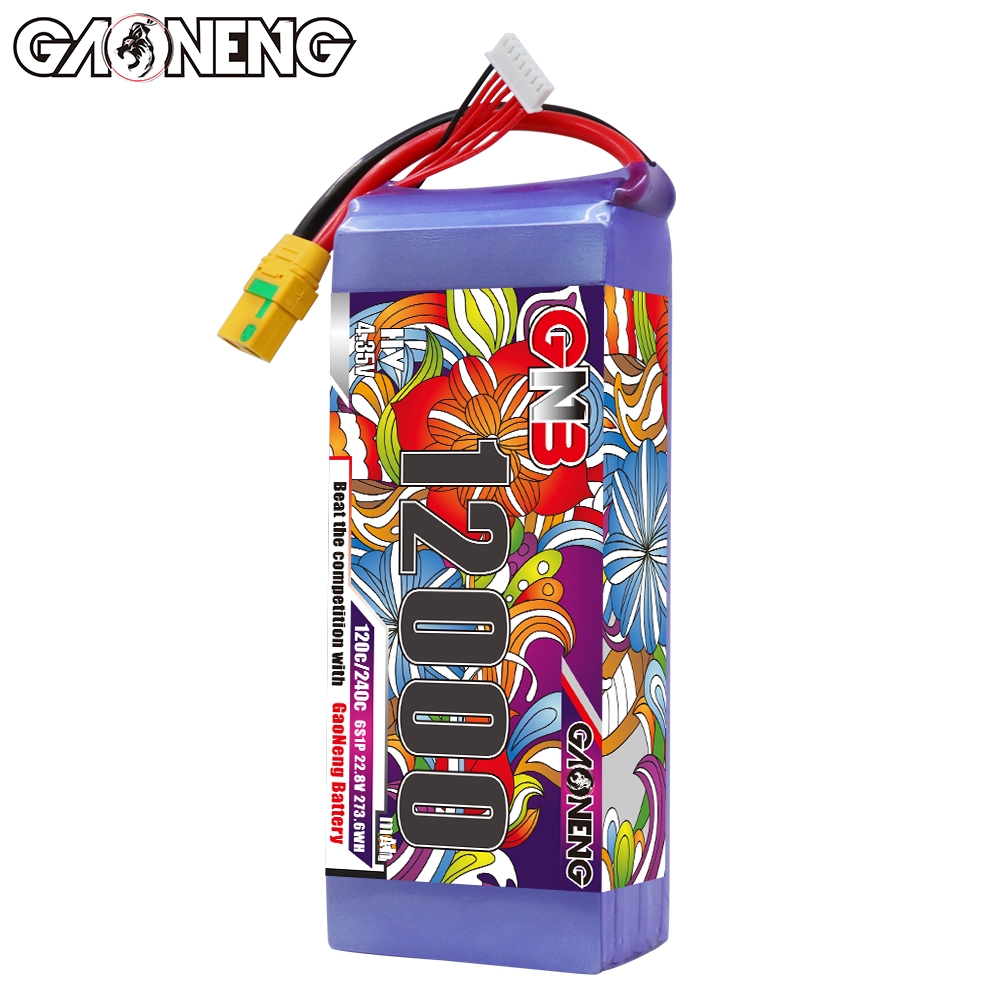 GAONENG GNB 6S 22.8V HV 12000mAh 120C RC LiPo Battery XT90S