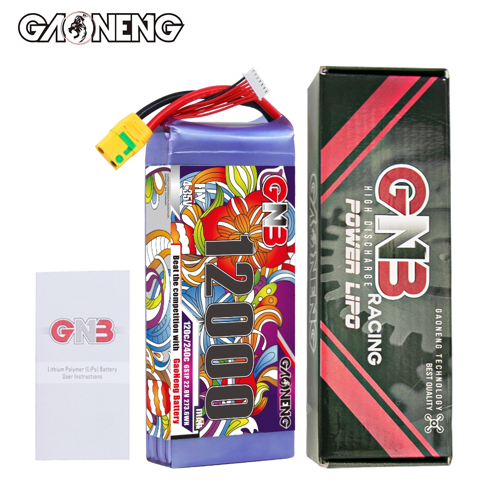 [Copy]GAONENG GNB 12000mAh 6S 22.8V HV 120C RC LiPo Battery XT90S