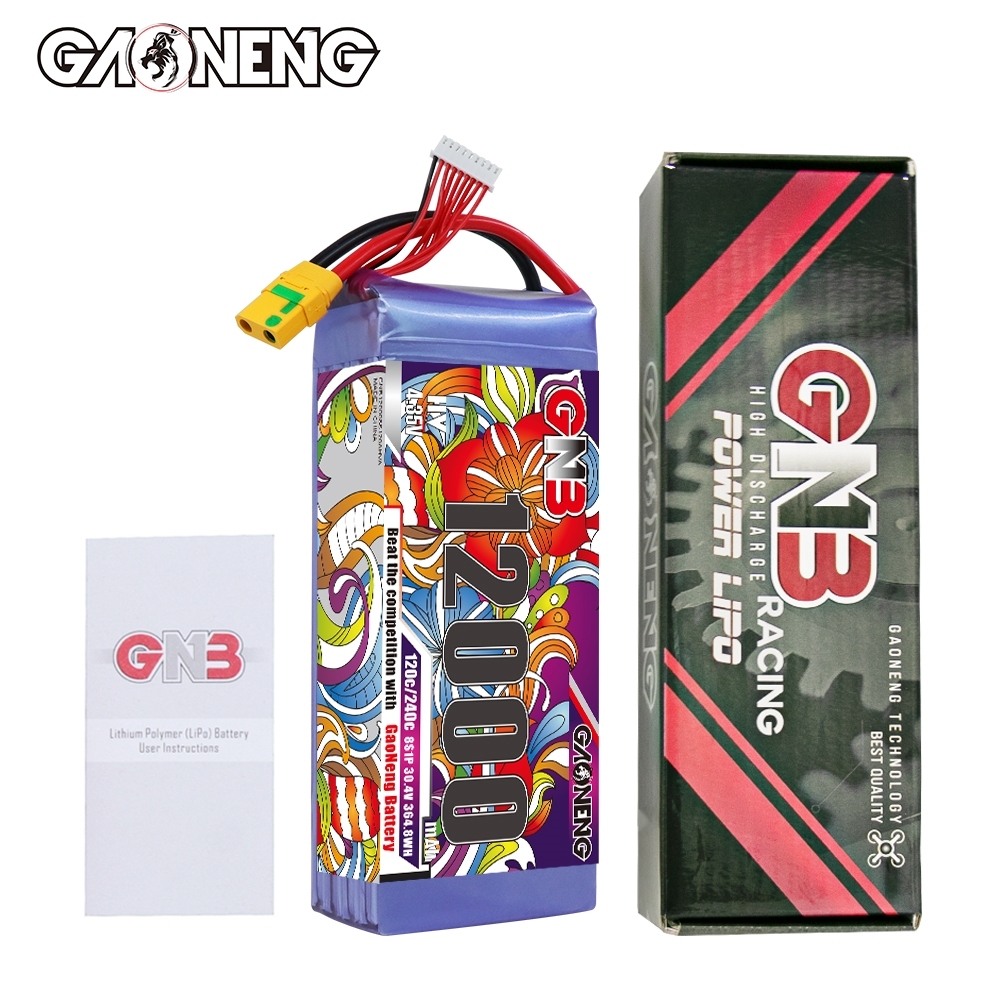 GAONENG GNB 12000mAh  8S1P 30.4V HV 120C LiPo Battery XT90S