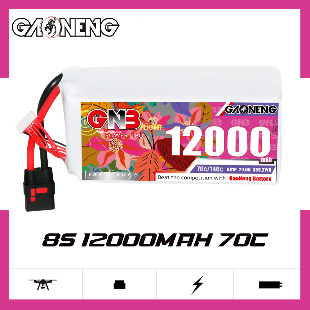 GAONENG GNB 8S1P 29.6V 12000mAh 70C RC LiPo Battery QS8