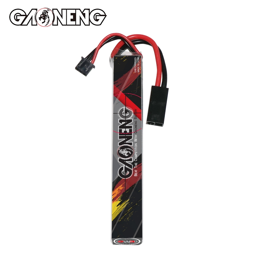 2PCS - GAONENG GNB 2S 7.4V 1200mAh 30C Mini Tamiya LiPo Battery for AirSoft