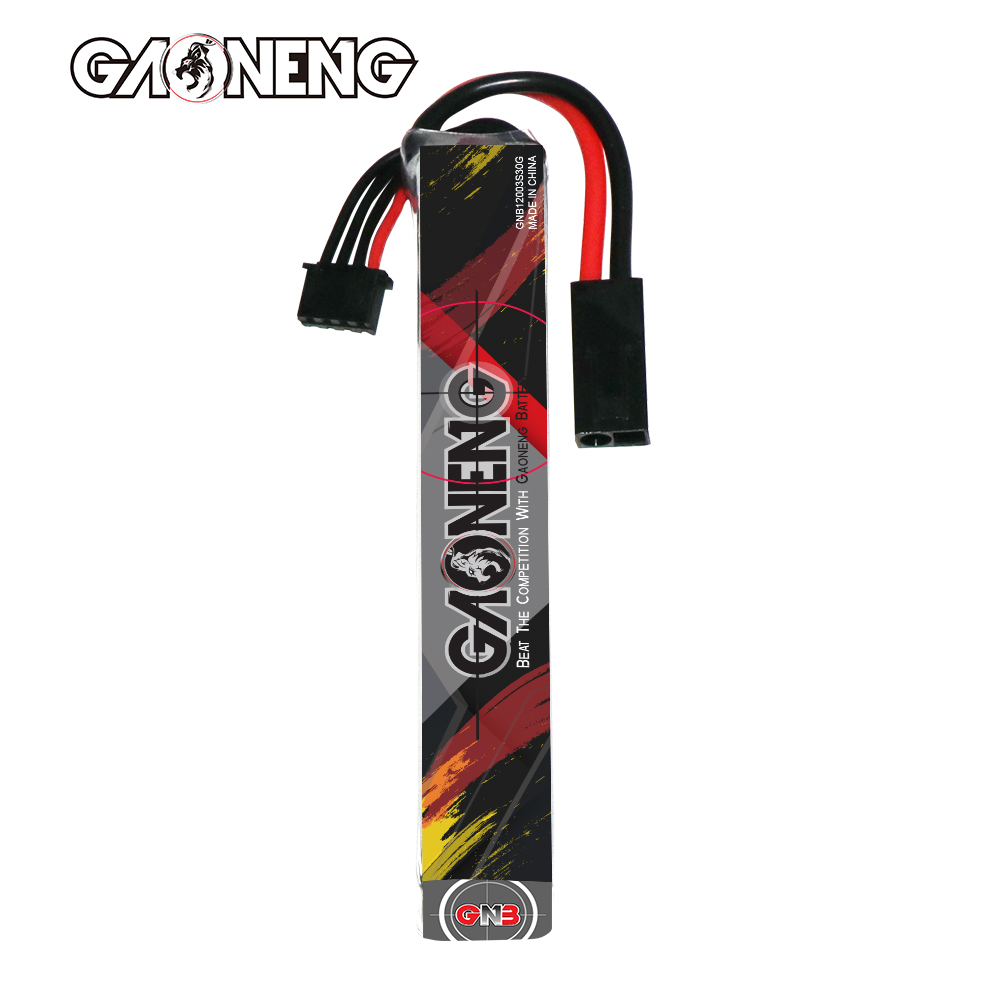 2PCS - GAONENG GNB 3S 11.1V 1200mAh 30C Mini Tamiya LiPo Battery for AirSoft