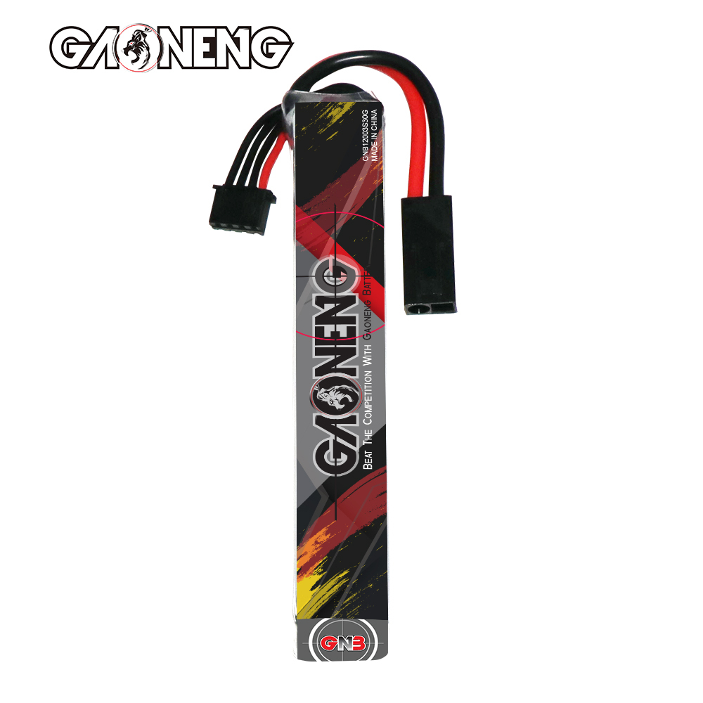 2PCS - GAONENG GNB 3S 11.1V 1200mAh 30C Mini Tamiya LiPo Battery for AirSoft