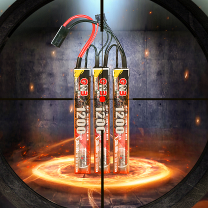 2PCS - GAONENG GNB 3S 11.1V 1200mAh 30C Mini Tamiya 3 Cells LiPo Battery for AirSoft