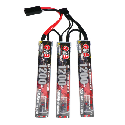 2PCS - GAONENG GNB 3S 11.1V 1200mAh 30C Mini Tamiya 3 Cells LiPo Battery for AirSoft