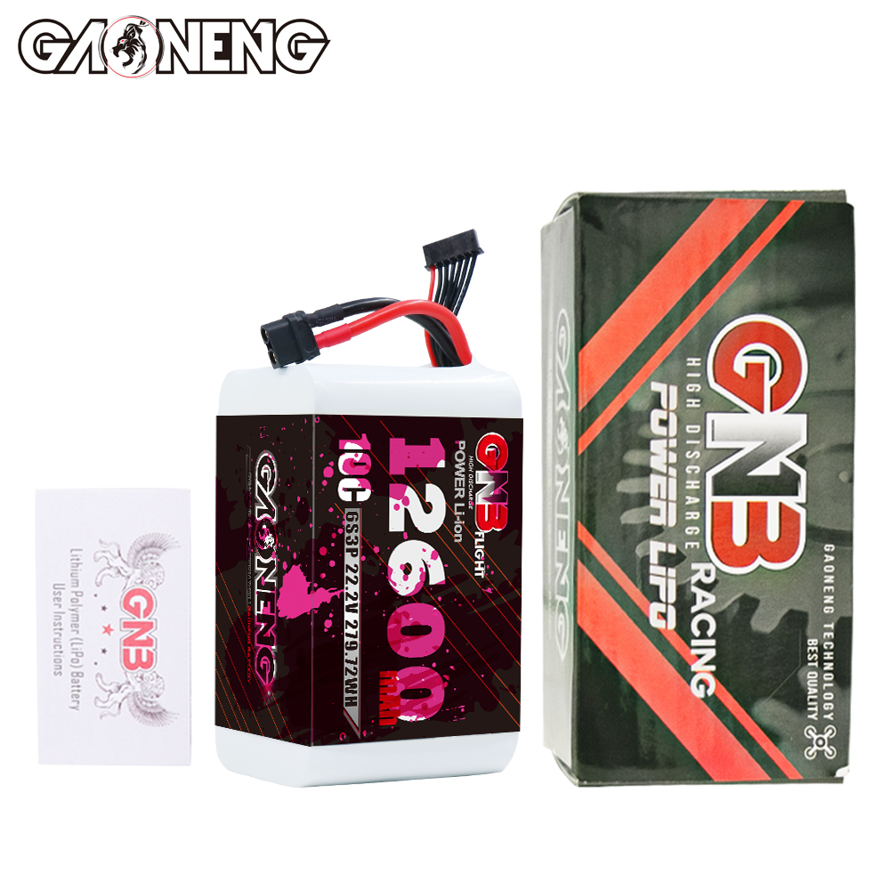 GAONENG GNB 6S 22.2V 12600mah 10C XT60 Li-ion Battery made with Molicel 21700 P42A