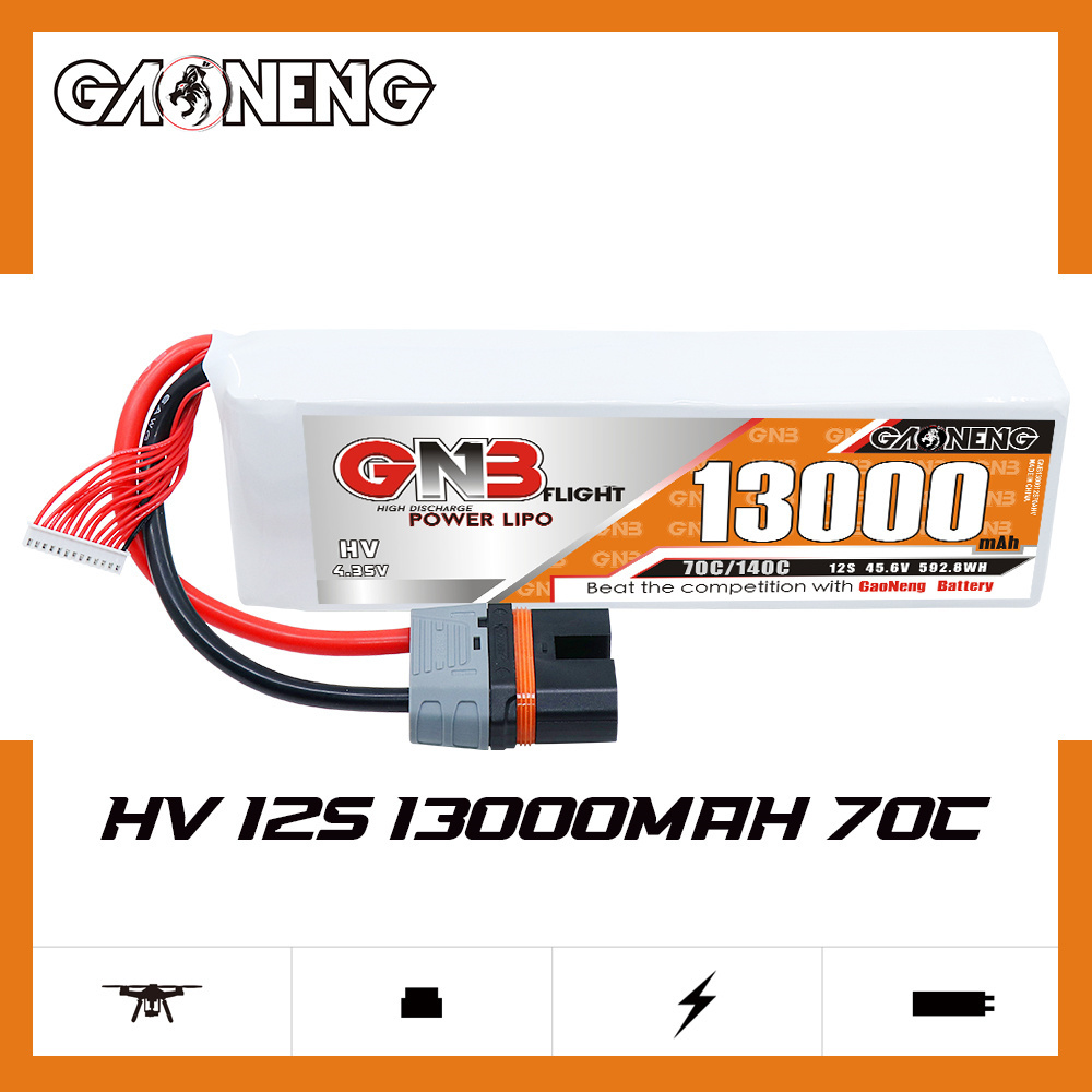 GAONENG GNB 12S 45.6V LiHV 13000mah 70C LiPo Battery QS12