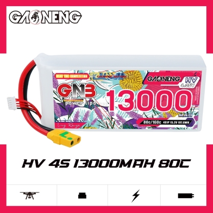GAONENG GNB 4S 15.2V HV 13000mAh 80C RC LiPo Battery XT90S