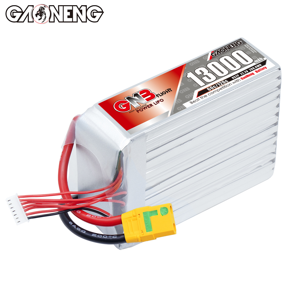 GAONENG GNB 6S 22.2V 13000mAh 60C RC LiPo Battery XT90S Anti Spark