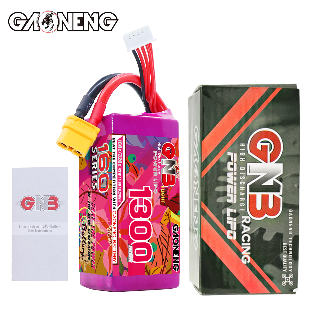 GAONENG GNB 4S 14.8V 1300mAh 160C XT60 LiPo Battery
