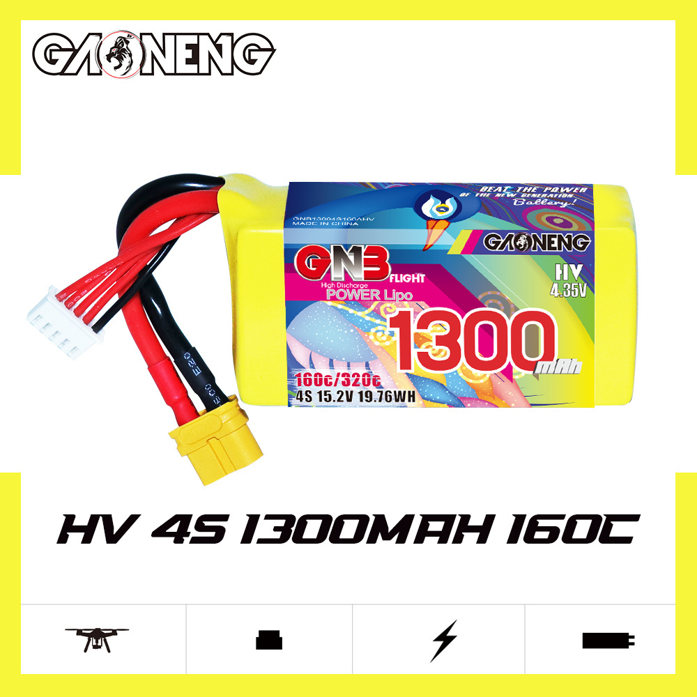 GAONENG GNB LiHV 4S 15.2V 1300mAh 160C XT60 LiPo Battery