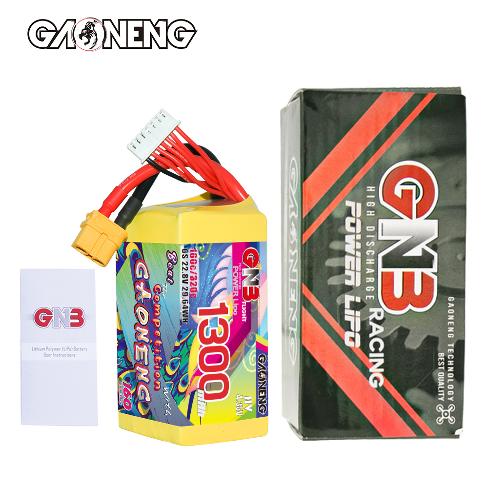 GAONENG GNB LiHV 6S 22.8V 1300mAh 160C XT60 LiPo Battery