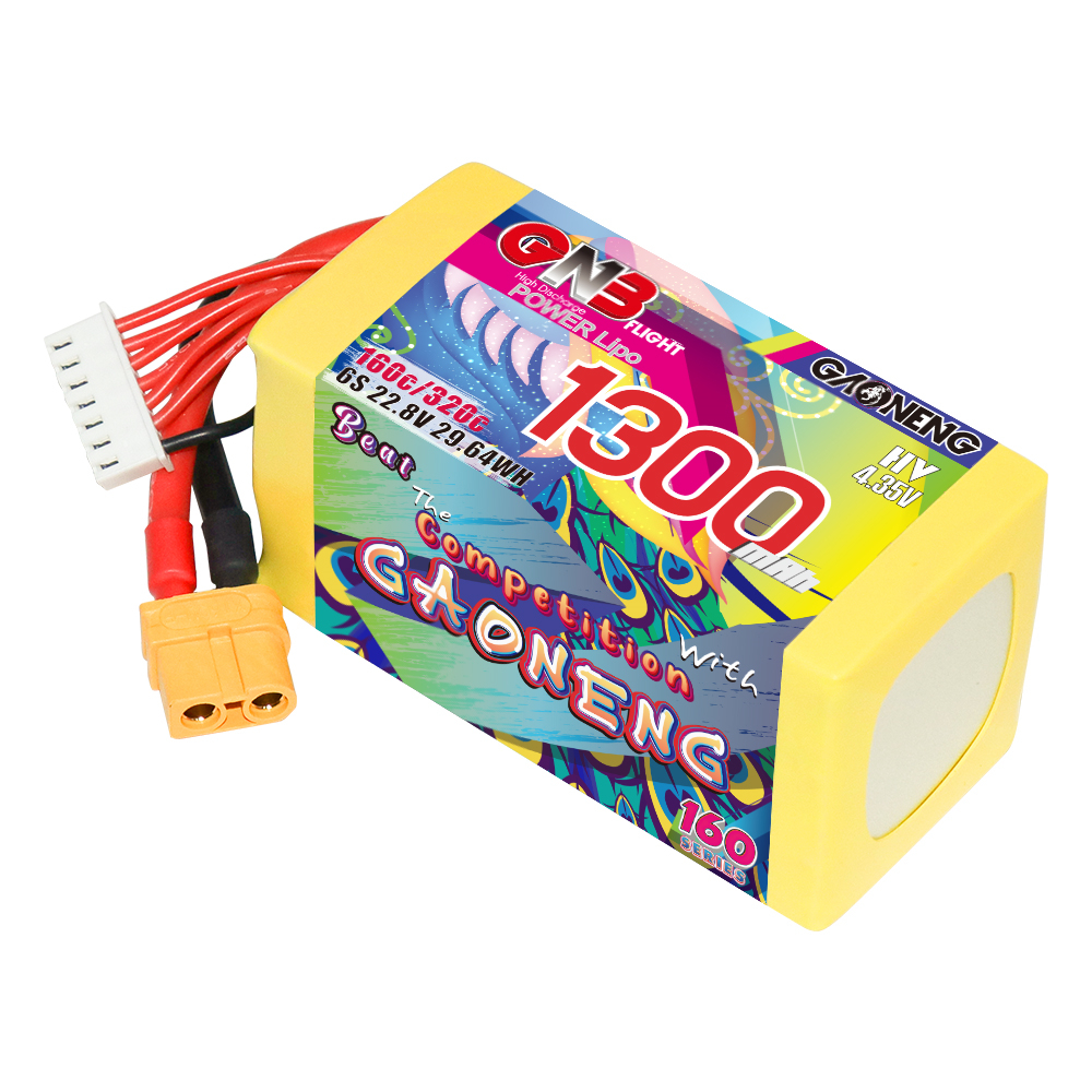 Gene 上海 3.16 2枚 GAONENG GNB LiHV 6S 22.8V 1300mAh 160C XT60 RC LiPo Battery