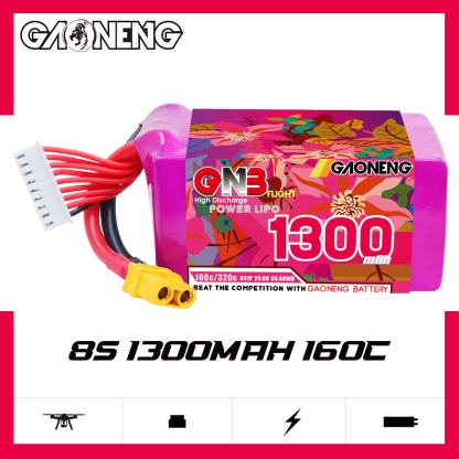 GAONENG GNB 8S 29.6V 1300mAh 160C XT60 LiPo Battery
