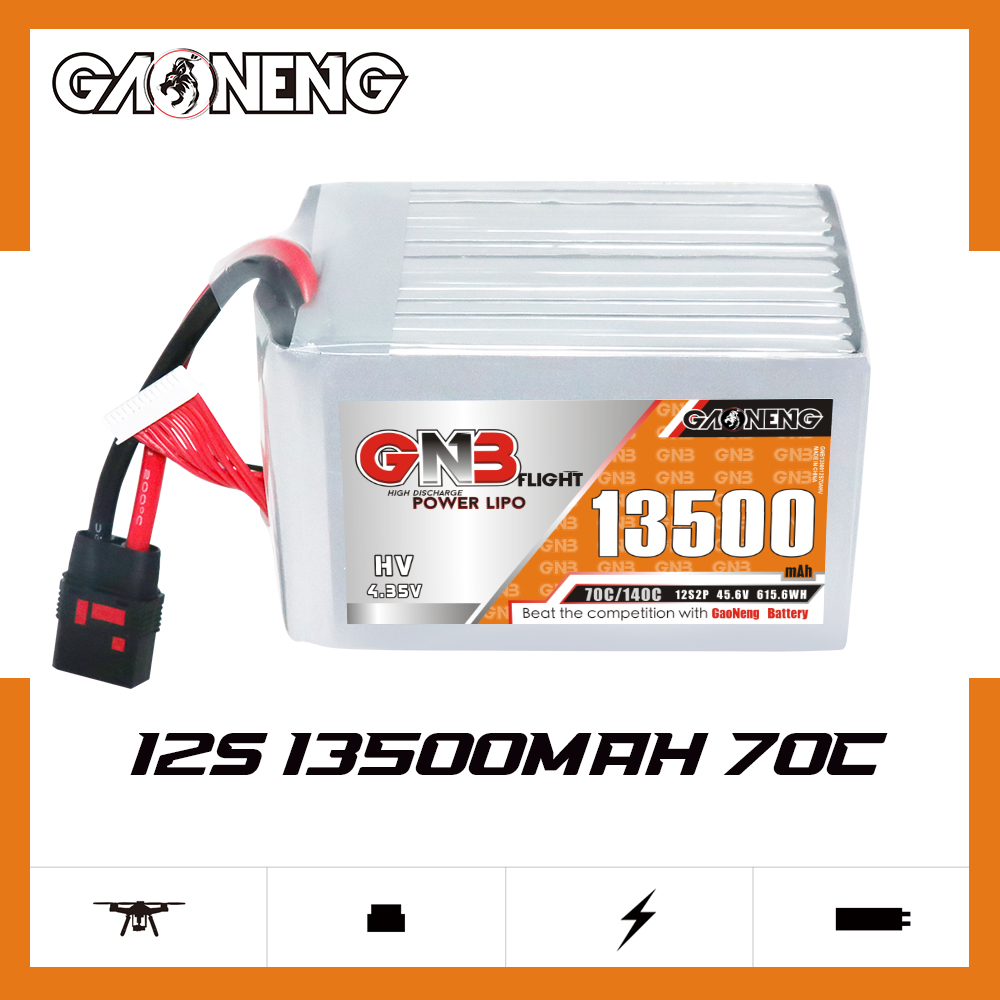 GAONENG GNB 12S2P 45.6V HV 13500mAh 70C RC LiPo Battery QS8