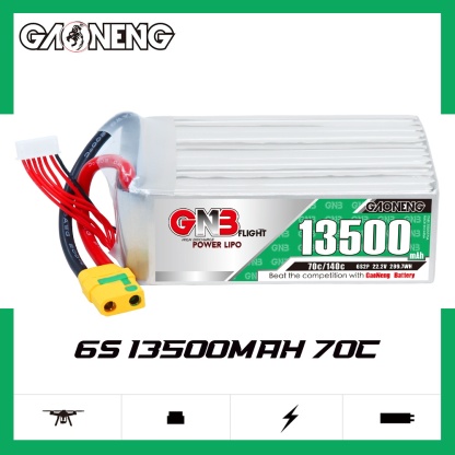 GAONENG GNB 6S 22.2V 13500mah 70g RC LiPo Battery XT90S Anti Spark