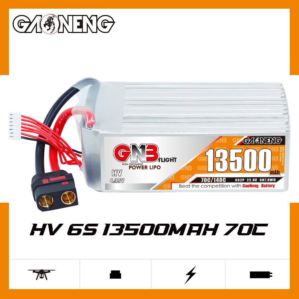 GAONENG GNB 6S2P 22.8V HV 13500mAh 70C RC LiPo Battery QS8