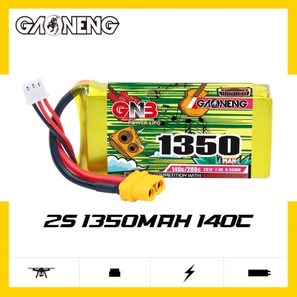 GAONENG GNB 2S 7.4V 1350mAh 140C XT60 LiPo Battery