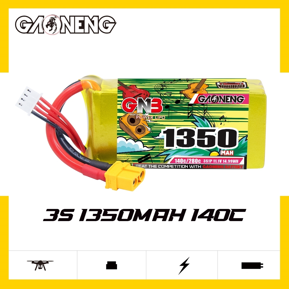 GAONENG GNB 3S 11.1V 1350mAh 140C XT60 LiPo Battery
