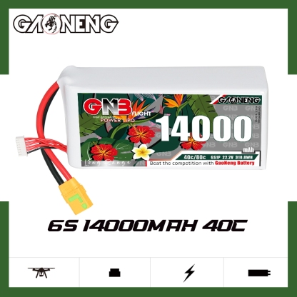 GAONENG GNB 4S1P 14.8V 14000mAh 40C RC LiPo Battery XT90S Anti-Spark