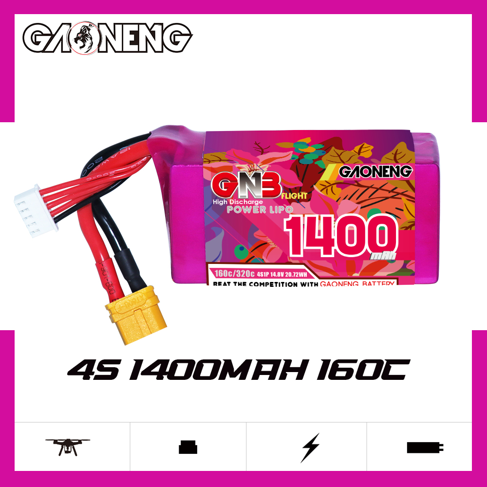 GAONENG GNB 4S 14.8V 1400mAh 160C XT60 LiPo Battery