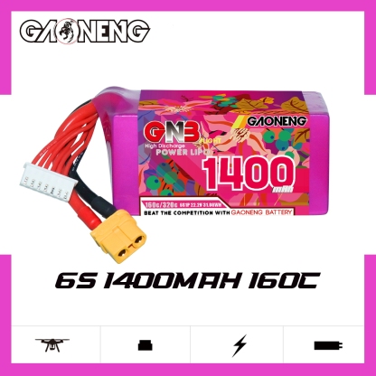 GAONENG GNB 6S 22.2V 1400mAh 160C XT60 LiPo Battery