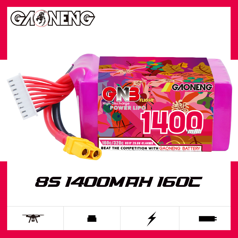 GAONENG GNB 8S 29.6V 1400mAh 160C XT60 LiPo Battery