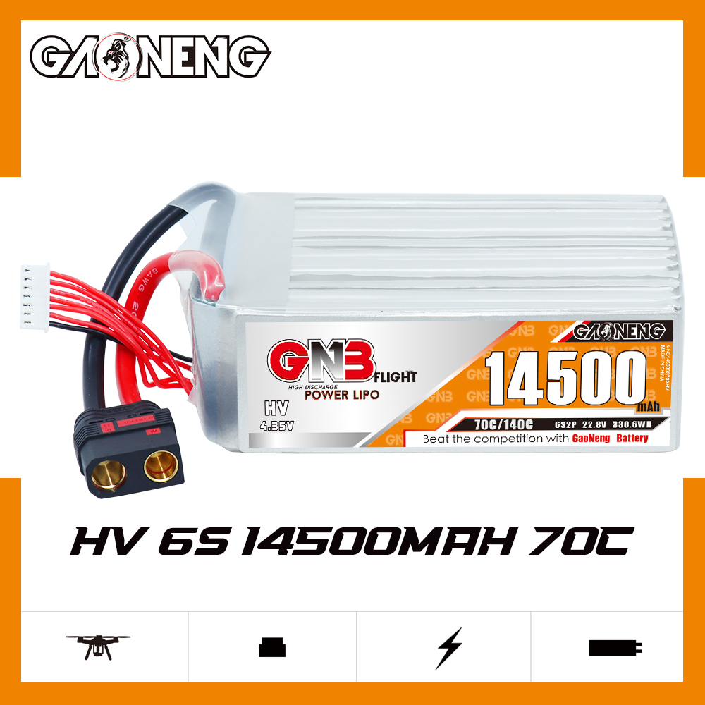 GAONENG GNB 6S2P 22.8V HV 14500mAh 70C RC LiPo Battery QS8