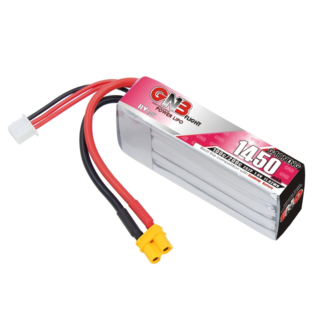 GAONENG GNB LiHV 2S 7.6V 1450mAh 100C XT30 LiPo Battery