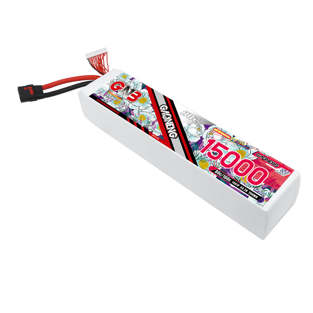 GAONENG GNB  14S1P 53.2V HV 15000mAh 80C RC LiPo Battery QS8