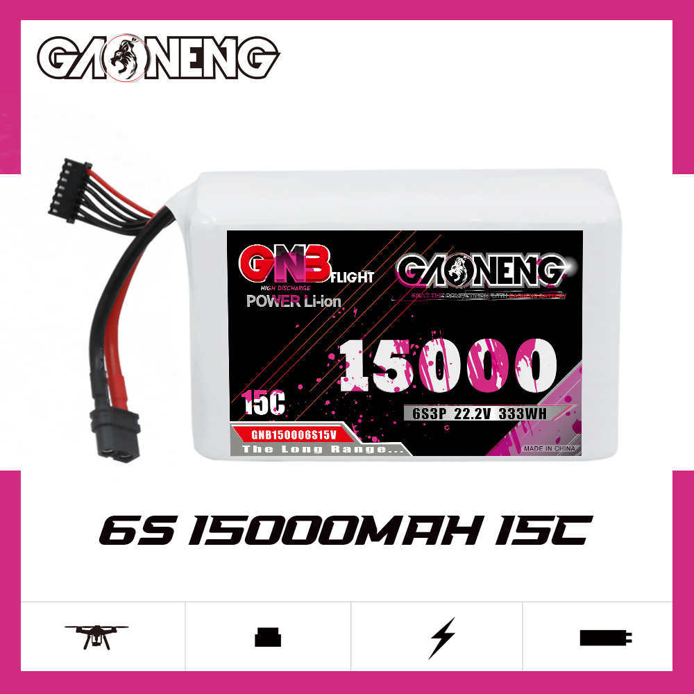 GAONENG GNB 6S3P 22.2V 15000mAh 15C XT60 Li-ion Battery 